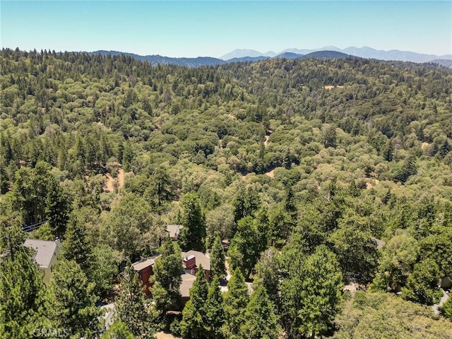 161 Pine Ridge Rd, Crestline, CA 92325 - aerial view of a heavily wooded area and a mountain backdrop
