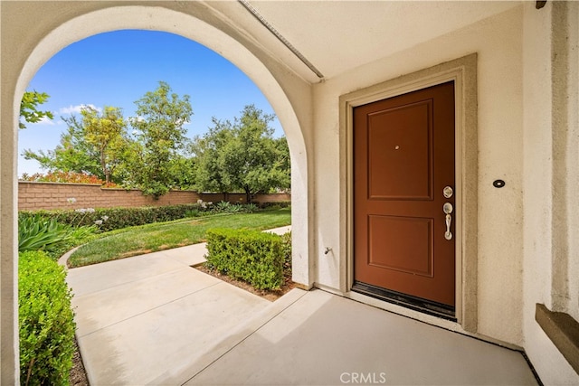 20916 Jade Dr, Walnut, CA 91789 - entrance to property featuring stucco siding and a patio area