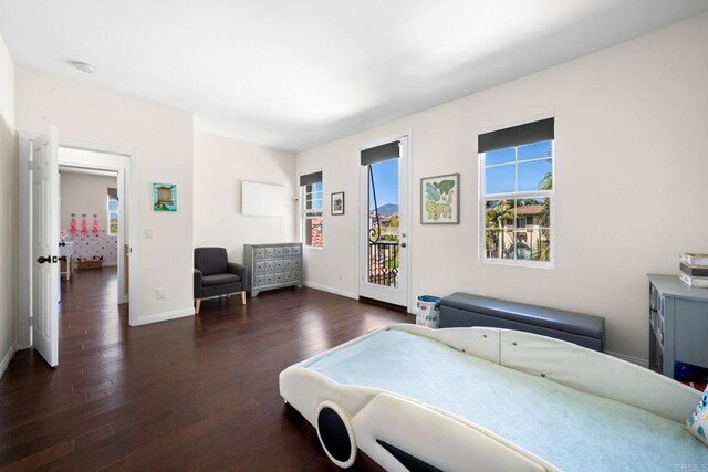 2814 Rambling Vista Rd, Chula Vista, CA 91915 - bedroom with wood finished floors, access to exterior, and multiple windows