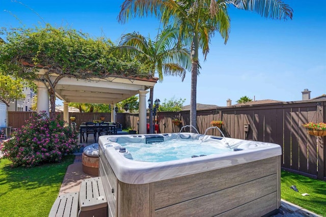 2814 Rambling Vista Rd, Chula Vista, CA 91915 - fenced backyard featuring a hot tub