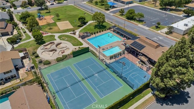 2146 N Brower St, Simi Valley, CA 93065 - aerial view of a pool area