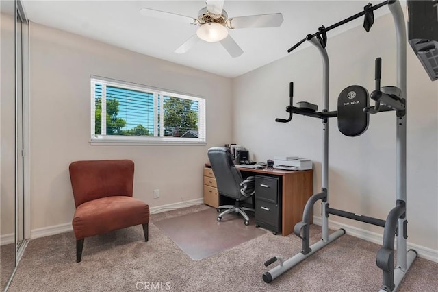 2146 N Brower St, Simi Valley, CA 93065 - office with carpet flooring and ceiling fan