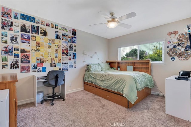 2146 N Brower St, Simi Valley, CA 93065 - bedroom with carpet, an office area, and a ceiling fan