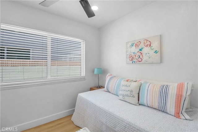 17824 Holmes Ave, Cerritos, CA 90703 - bedroom with wood finished floors and a ceiling fan