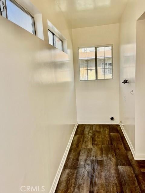 430 W 19th St, San Pedro, CA 90731 - laundry room featuring baseboards and wood finished floors