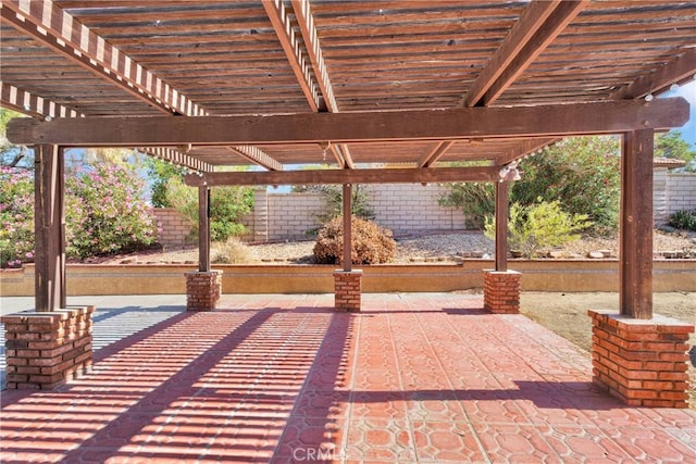 19996 Eyota Rd, Apple Valley, CA 92308 - view of patio / terrace featuring a pergola