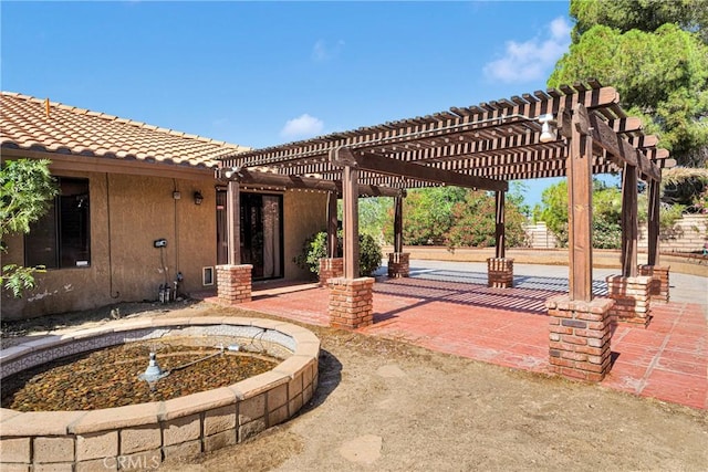 19996 Eyota Rd, Apple Valley, CA 92308 - view of patio / terrace featuring a pergola