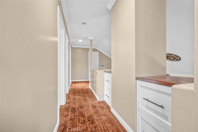 3486 Santa Clara Cir, Costa Mesa, CA 92626 - hall with wood finished floors and lofted ceiling