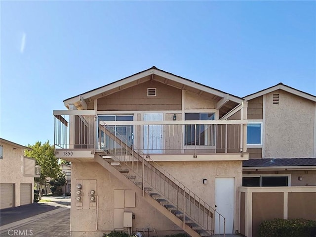 1850 Pritchard Way, Hacienda Heights, CA 91745 - rear view of property with stairs and stucco siding
