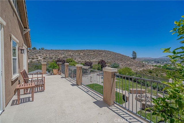 22348 Driftwood Ct, Saugus, CA 91350 - patio / terrace with a mountain view