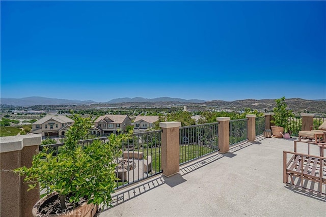 22348 Driftwood Ct, Saugus, CA 91350 - patio / terrace featuring a mountain view and a residential view