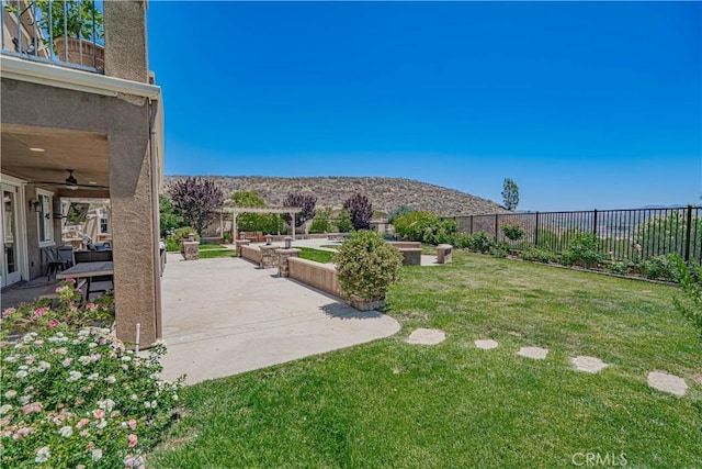 22348 Driftwood Ct, Saugus, CA 91350 - view of yard with a patio and a ceiling fan