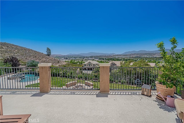 22348 Driftwood Ct, Saugus, CA 91350 - patio / terrace with a mountain view