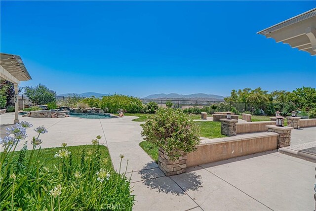 22348 Driftwood Ct, Saugus, CA 91350 - view of patio featuring a mountain view