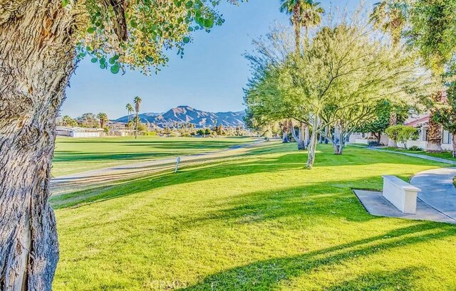 6105 Montecito Dr Unit 5, Palm Springs, CA 92264 - view of home's community featuring a mountain view and a lawn