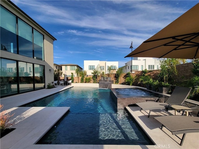 20042 W Mersey Ln, Porter Ranch, CA 91326 - view of swimming pool with a patio