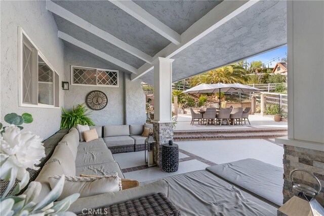 95 Buckskin Rd, Bell Canyon, CA 91307 - view of patio / terrace with an outdoor living space and outdoor dining area