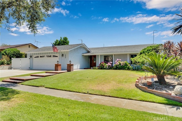1428 N Erin Ave, Upland, CA 91786 - single story home with an attached garage, concrete driveway, a front yard, and a shingled roof