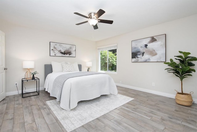 2535 Jefferson St Unit 10, Carlsbad, CA 92008 - bedroom featuring light wood-type flooring and a ceiling fan