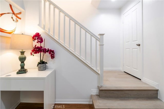 320 Bronze, Irvine, CA 92618 - stairway with wood finished floors and baseboards