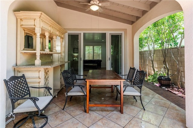 320 Bronze, Irvine, CA 92618 - view of patio / terrace featuring ceiling fan and outdoor dining area