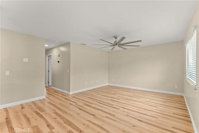 1446 Morgan Rd, San Bernardino, CA 92407 - empty room with a ceiling fan, light wood-type flooring, and recessed lighting