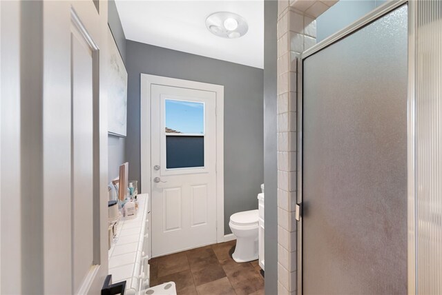 942 University Ave, Burbank, CA 91504 - bathroom with a shower stall, vanity, and tile patterned flooring