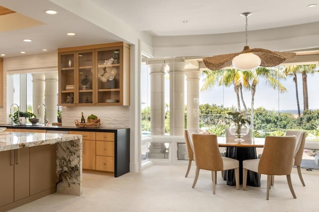 7888 Muirfield Way, Rancho Santa Fe, CA 92067 - dining space featuring recessed lighting