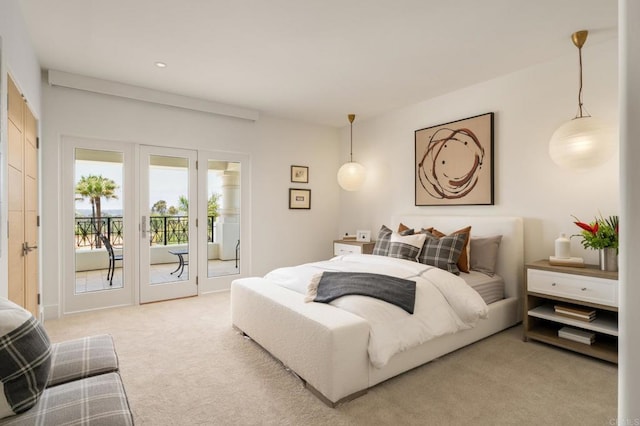 7888 Muirfield Way, Rancho Santa Fe, CA 92067 - bedroom featuring access to exterior and light colored carpet