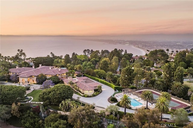1129 Via Mirabel, Palos Verdes Estates, CA 90274 - aerial view of a large body of water and a pool area