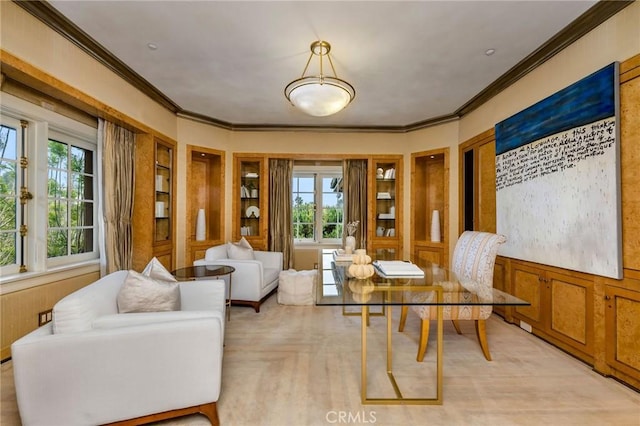 1129 Via Mirabel, Palos Verdes Estates, CA 90274 - dining room with built in shelves and crown molding
