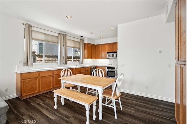 27545 Wellsley Way, Valencia, CA 91354 - dining room with dark wood finished floors and recessed lighting