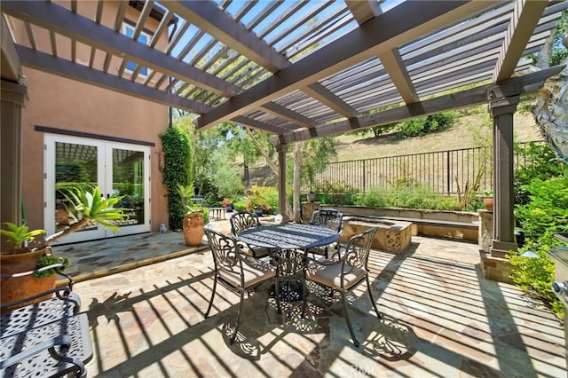 72 Shade Tree, Irvine, CA 92603 - wooden deck featuring a patio, outdoor dining space, and a pergola