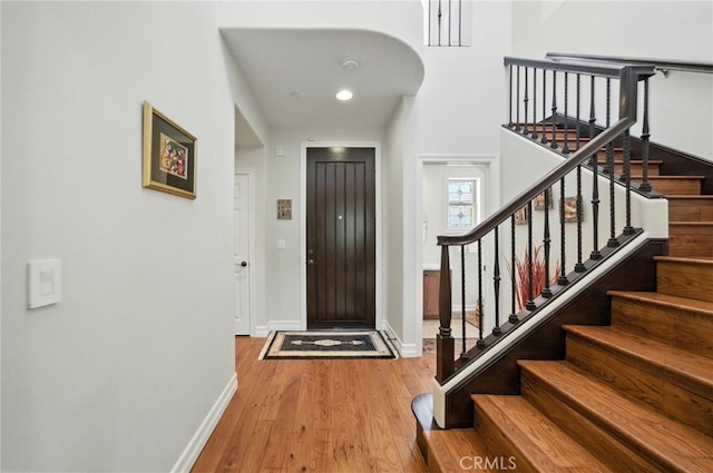 72 Shade Tree, Irvine, CA 92603 - foyer with wood finished floors and stairway