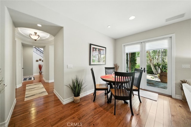 72 Shade Tree, Irvine, CA 92603 - dining room featuring wood-type flooring and recessed lighting
