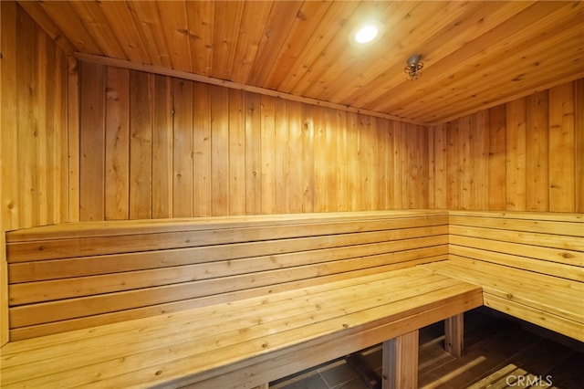 564 N Bellflower Blvd Unit 105, Long Beach, CA 90814 - sauna featuring wooden walls and wood ceiling