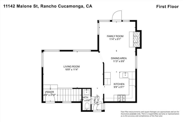 11142 Malone St, Rancho Cucamonga, CA 91701 - view of property floor plan