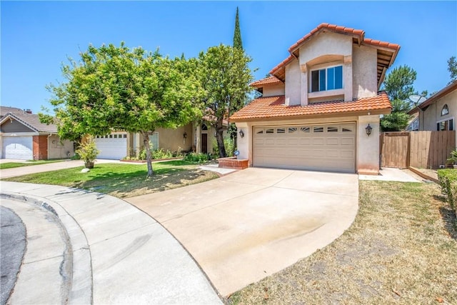 11142 Malone St, Rancho Cucamonga, CA 91701 - mediterranean / spanish-style house featuring stucco siding, a tile roof, and concrete driveway