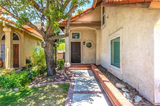 11142 Malone St, Rancho Cucamonga, CA 91701 - entrance to property featuring stucco siding and a tiled roof