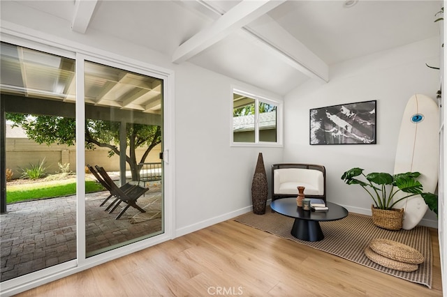 17216 Lorne St, Van Nuys, CA 91406 - living area featuring wood finished floors and baseboards