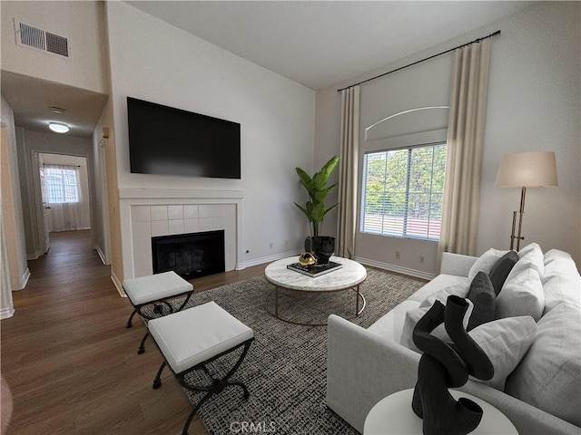28741 La Triana, Laguna Niguel, CA 92677 - living room with wood finished floors and a fireplace