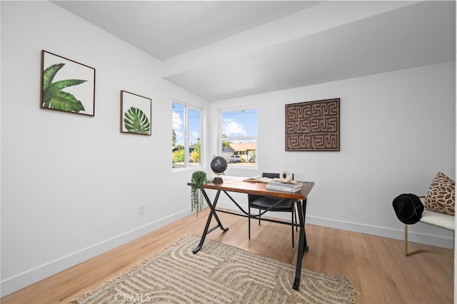 676 Alvin St, San Diego, CA 92114 - office with wood finished floors and vaulted ceiling