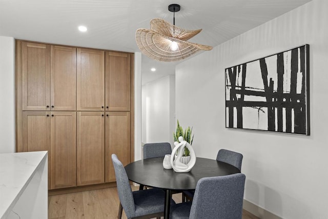 6863 Tanglewood Rd, San Diego, CA 92111 - dining area with recessed lighting and light wood-style flooring