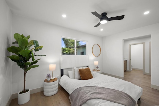 6863 Tanglewood Rd, San Diego, CA 92111 - bedroom with light wood-style flooring, recessed lighting, and ceiling fan