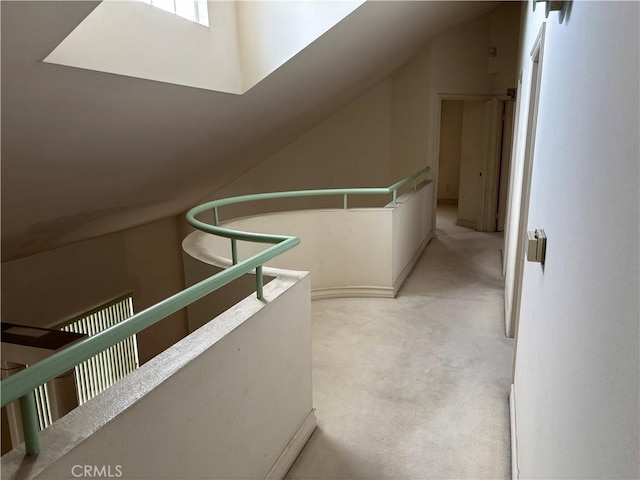 220 N Ynez Ave, Monterey Park, CA 91754 - hall featuring light carpet and vaulted ceiling
