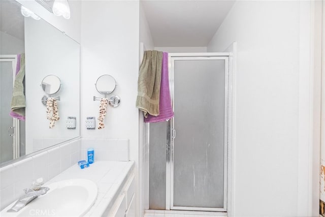 33030 Rd 233, North Fork, CA 93643 - bathroom with a shower stall and vanity