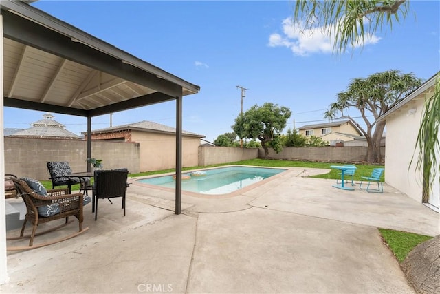 16627 E Greenhaven St, Covina, CA 91722 - view of swimming pool with a patio, a fenced backyard, and outdoor dining space