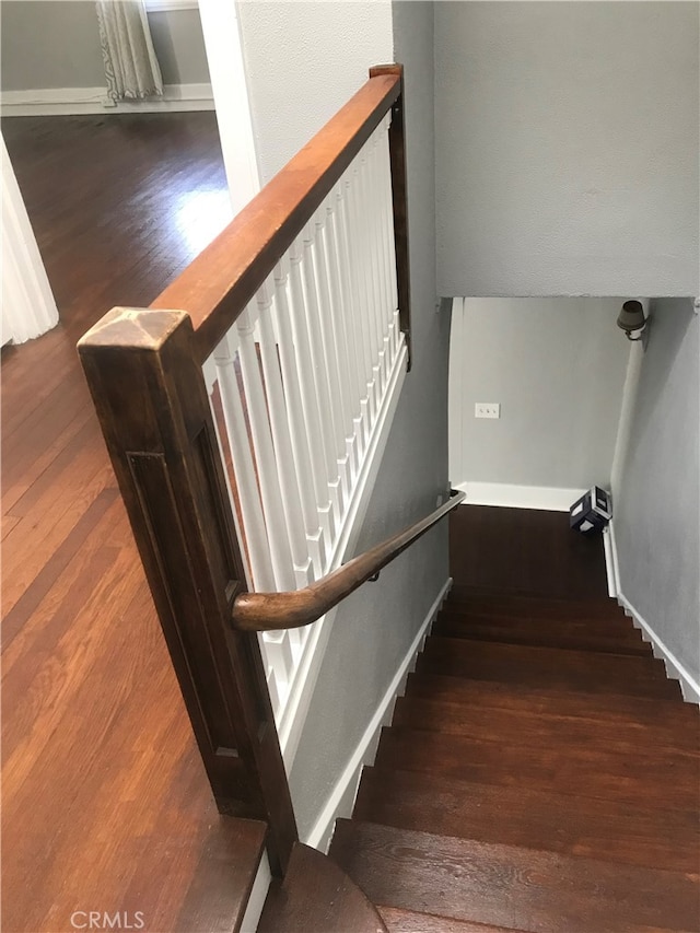 254 E Glenarm St, Pasadena, CA 91106 - stairway with wood finished floors and baseboards