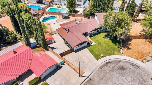 2528 Key Ct, Lancaster, CA 93536 - bird's eye view of a pool