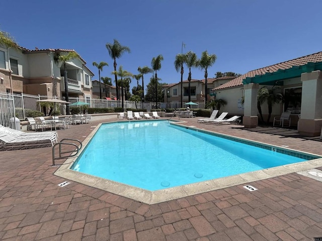 11422 Via Rancho San Diego Unit 84, El Cajon, CA 92019 - community pool featuring a patio area and a residential view